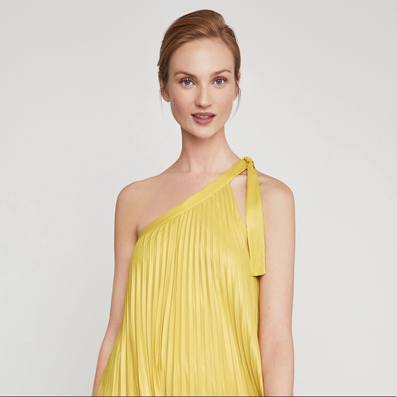NWT BCBGMAXAZRIA “Abee” Pleated Maxi Dress – Yellow – Size XXS - Picture 9 of 16